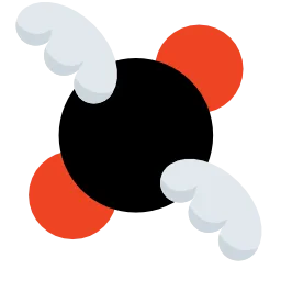 CO₂ molecule with wings